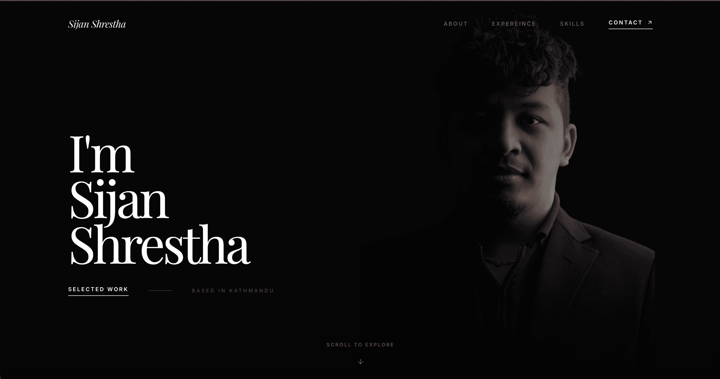 Sijan Shrestha Personal Portfolio project preview